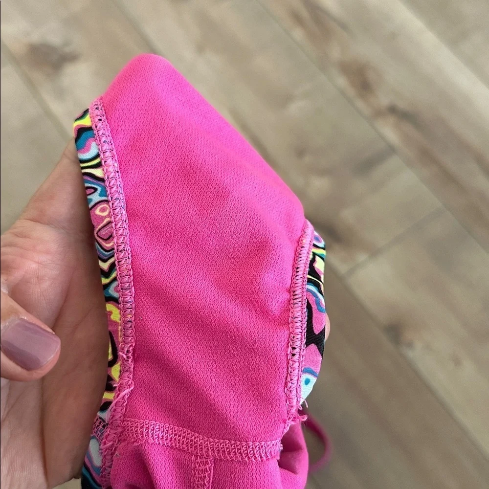 4/$25 NIKE Pink Psychedelic Lined One-Piece Racerback Swimsuit Womens Size 8